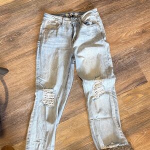 Rewash Light Blue Distressed Boyfriend Jeans